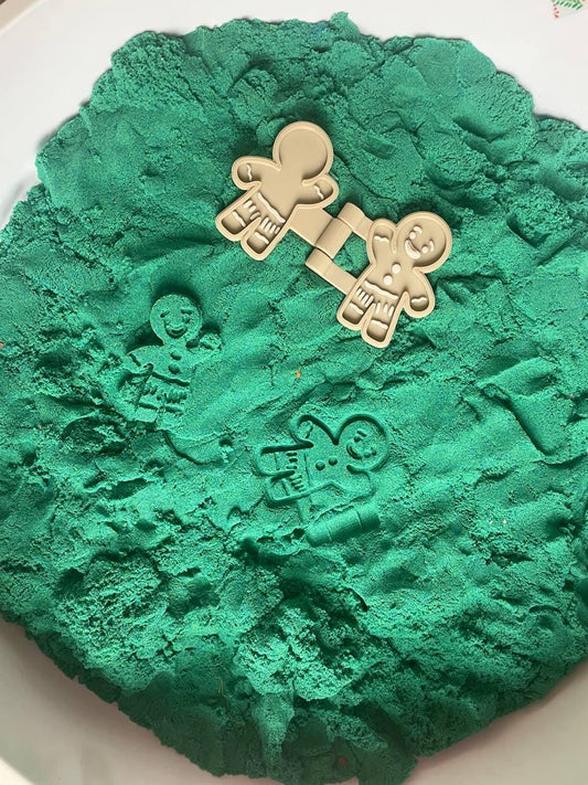 Gingerbread man mould for Play Dough & Sand: Montessori Sensory Toy