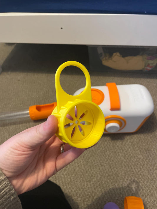 Yellow Air toobz connector ball stop - fat brian toys , ball stopper join
