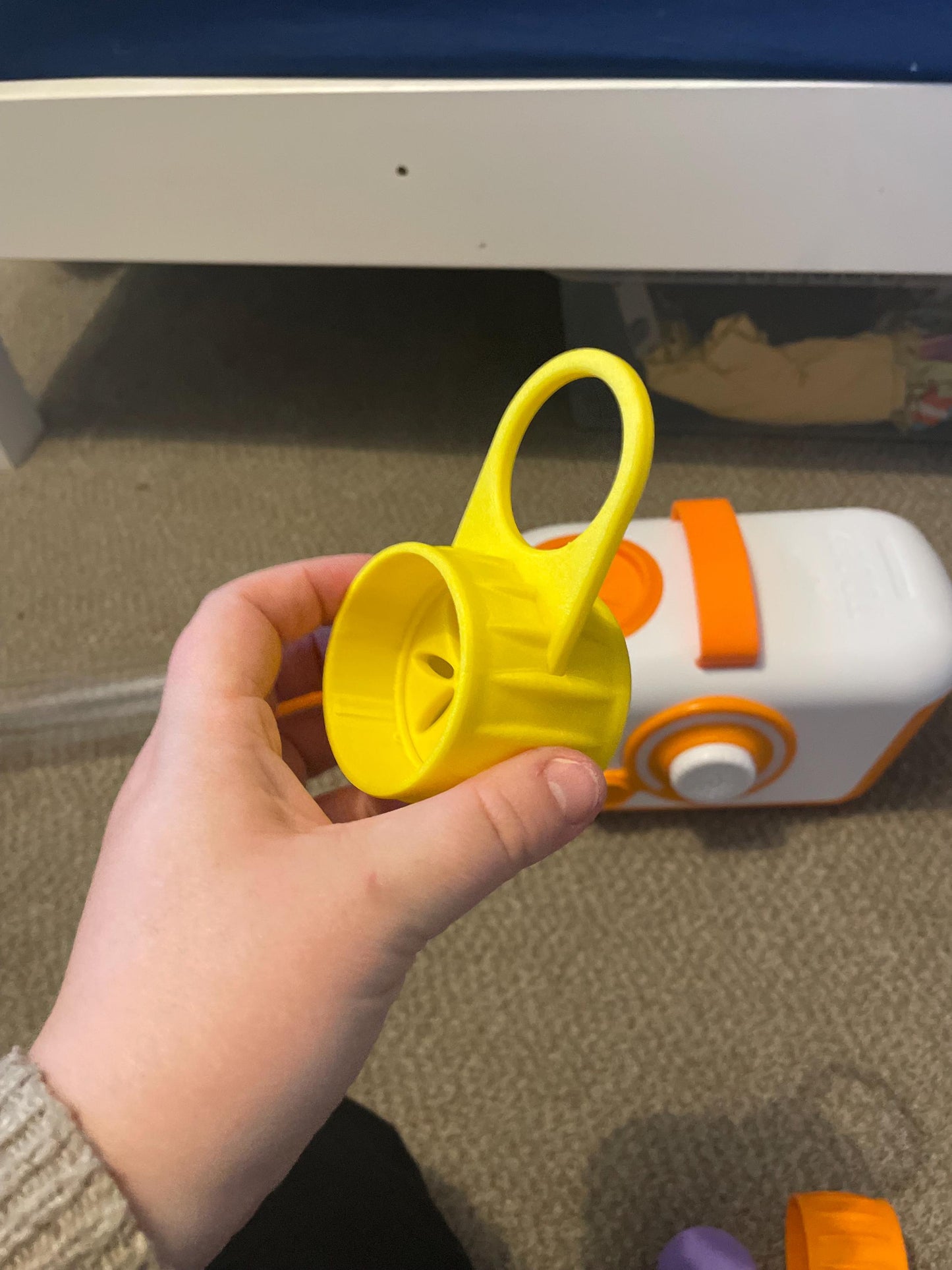 Yellow Air toobz connector ball stop - fat brian toys , ball stopper join