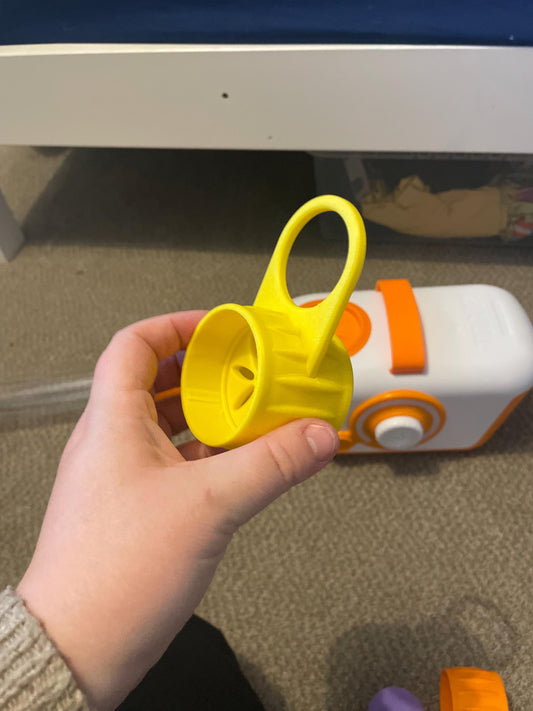 Yellow Air toobz connector ball stop - fat brian toys , ball stopper join