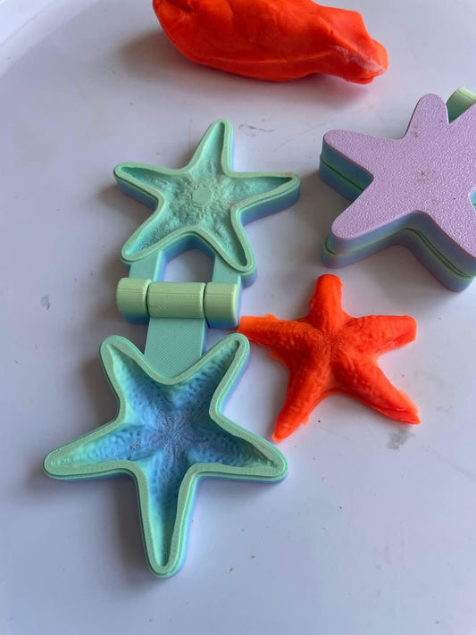 Starfish Sensory Mold: Montessori Play Dough & Kinetic Sand Toy