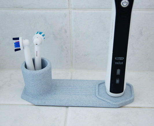 Family toothbrush holders, marble decor, bathroom organiser, toothbrush stand, Multi head storage