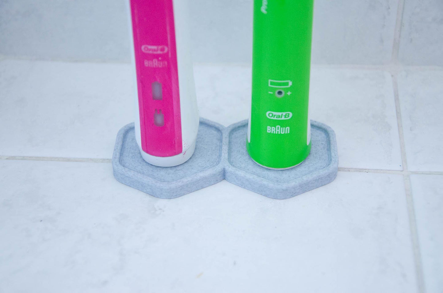 Electric Toothbrush Drip Tray Stand Holder, 1,2,3,4,5,6 Bathroom Organiser Decor Marble